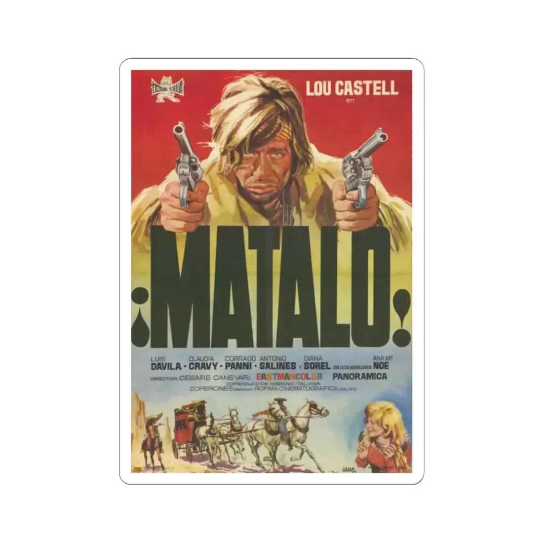 MATALO 1970 Movie Poster - STICKER Vinyl Kiss-Cut Decal 4 Inch White - The Sticker Space