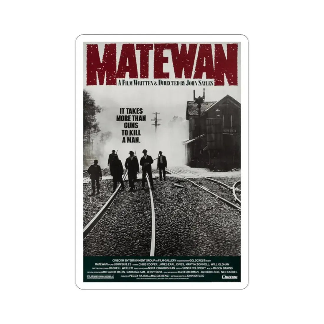 Matewan 1987 Movie Poster STICKER Vinyl Die-Cut Decal 2 Inch - The Sticker Space