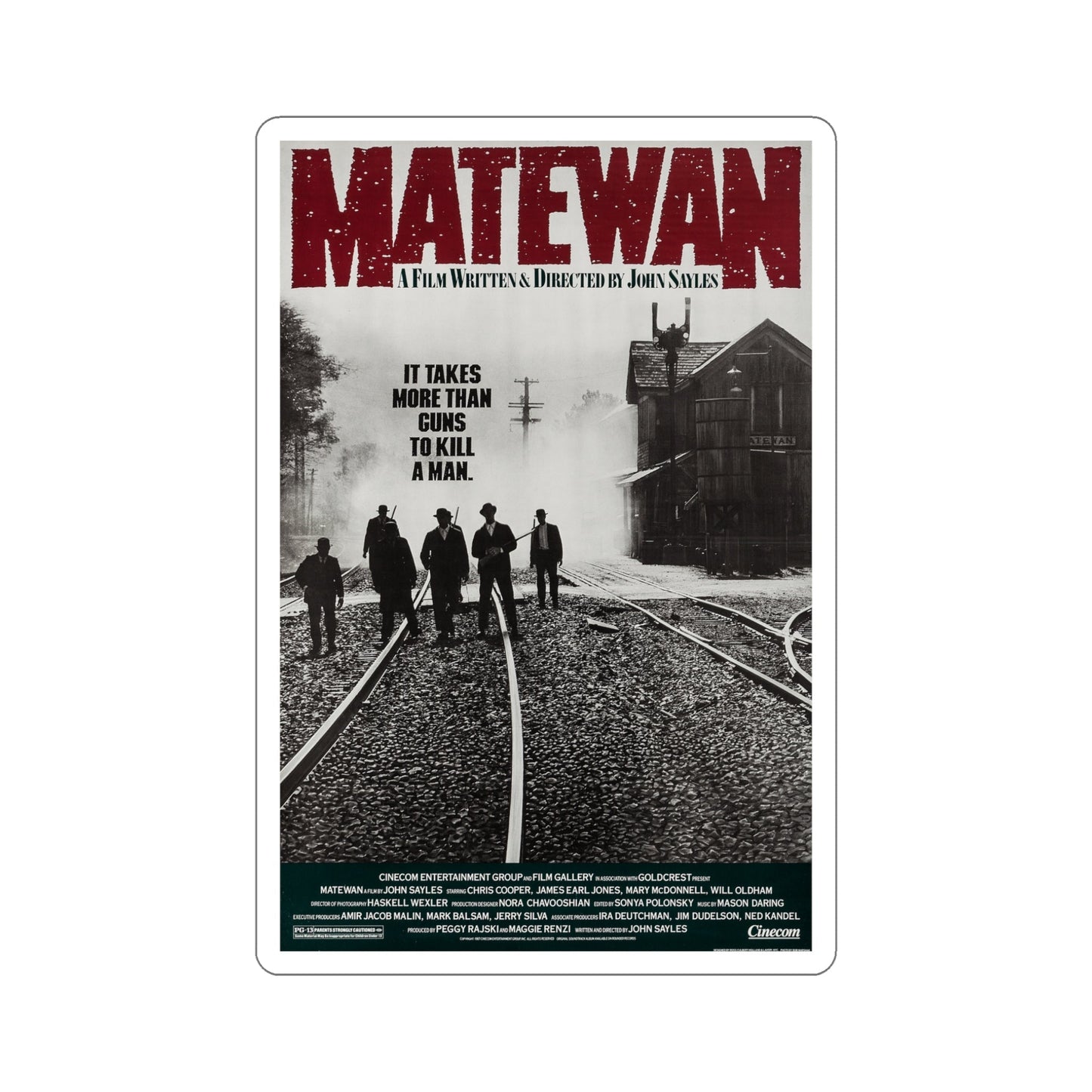 Matewan 1987 Movie Poster STICKER Vinyl Die-Cut Decal-5 Inch-The Sticker Space