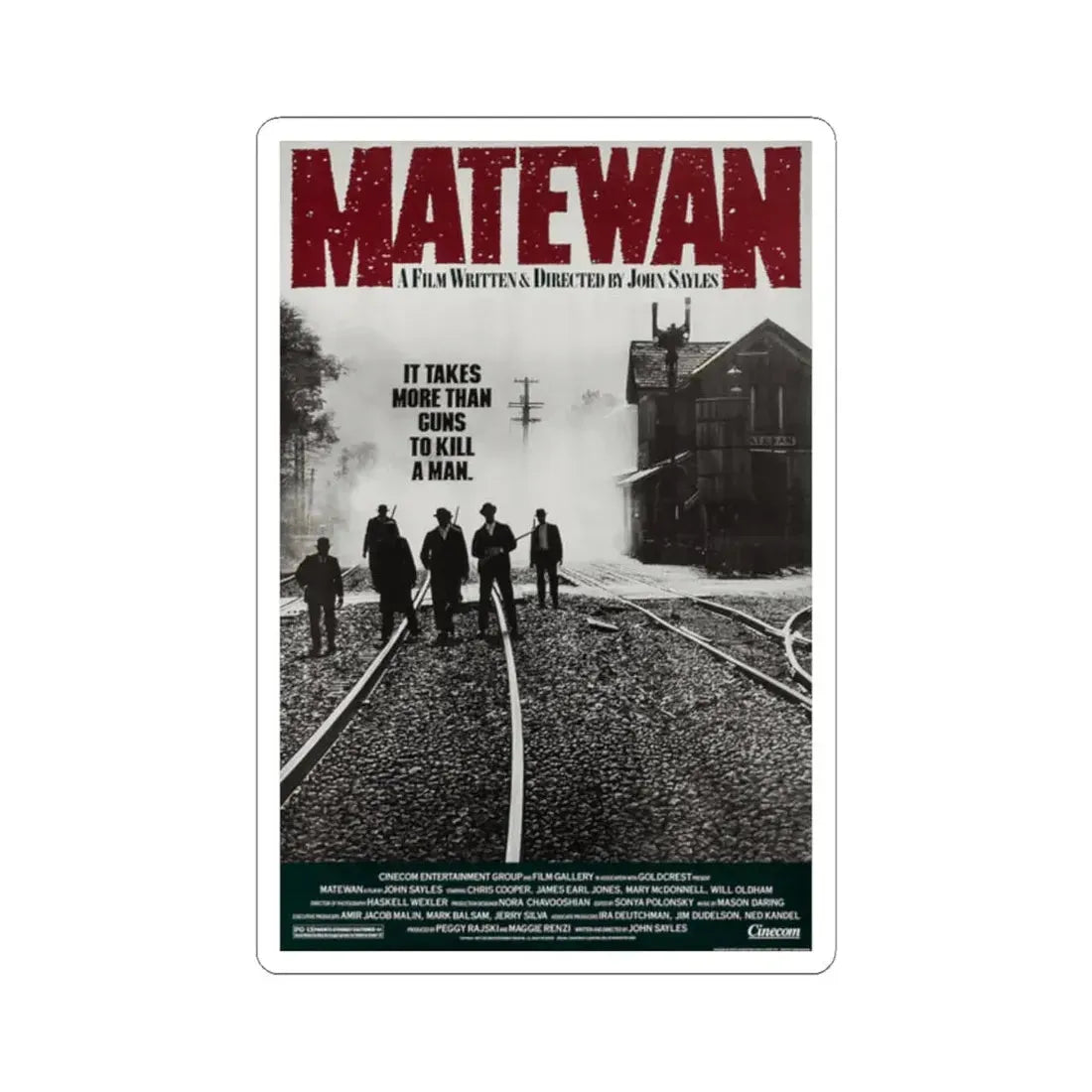 Matewan 1987 Movie Poster - STICKER Vinyl Kiss-Cut Decal 2 Inch White - The Sticker Space
