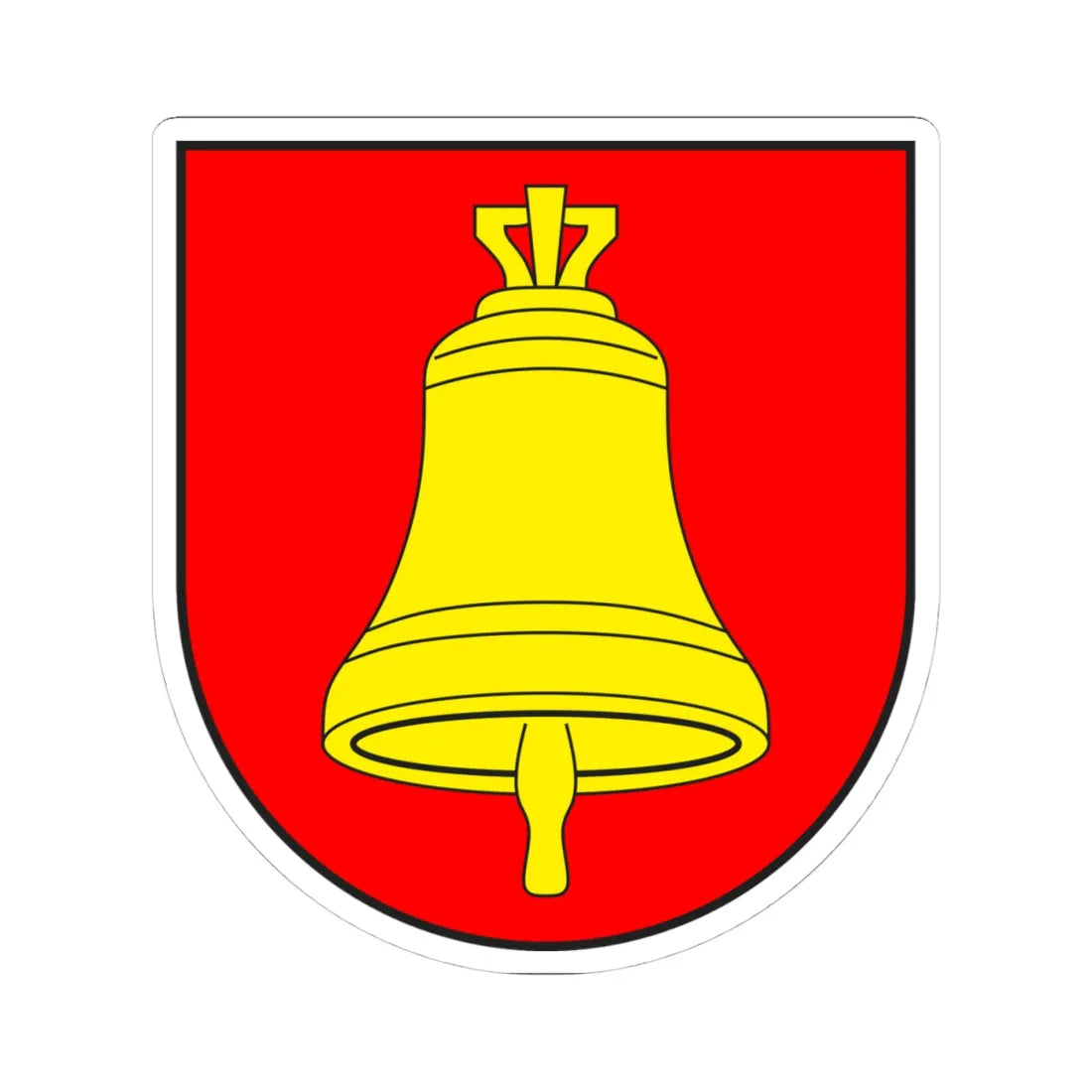 Mathon wappen (Switzerland) (Coat of Arms) STICKER Vinyl Kiss-Cut Decal 4 Inch White - The Sticker Space