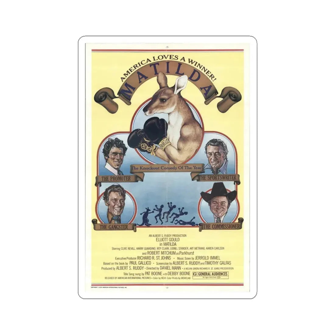 Matilda 1978 Movie Poster - STICKER Vinyl Kiss-Cut Decal 6 Inch White - The Sticker Space