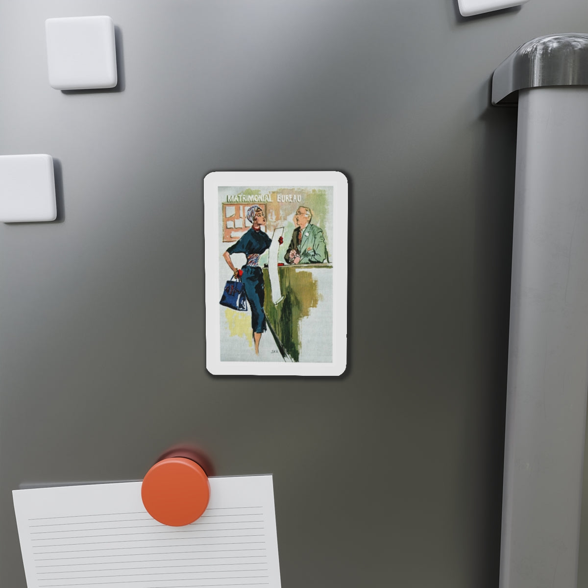 Matrimonial Bureau, Esquire Illustration, 1954 (Magazine Illustration) Refrigerator Magnet-The Sticker Space