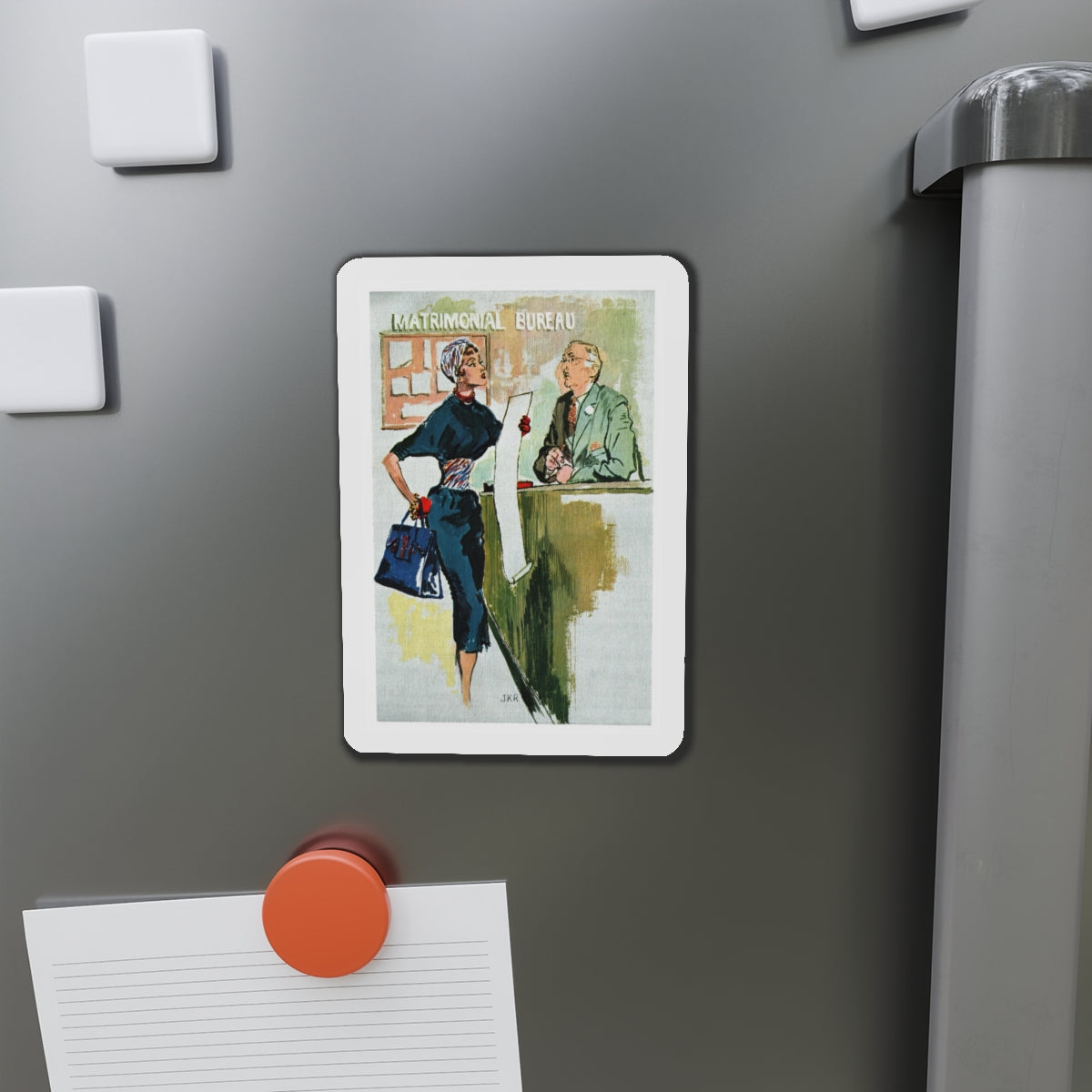 Matrimonial Bureau, Esquire Illustration, 1954 (Magazine Illustration) Refrigerator Magnet-The Sticker Space