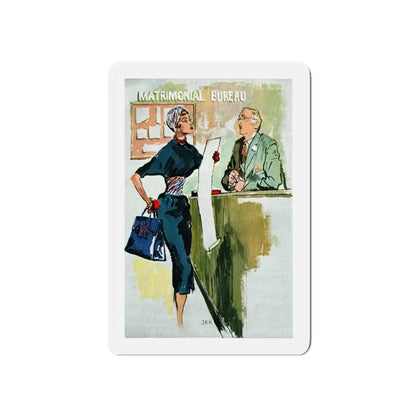 Matrimonial Bureau, Esquire Illustration, 1954 (Magazine Illustration) Refrigerator Magnet - The Sticker Space