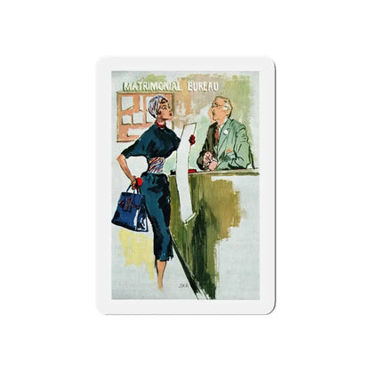 Matrimonial Bureau, Esquire Illustration, 1954 (Magazine Illustration) Refrigerator Magnet - The Sticker Space
