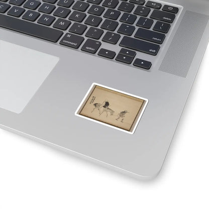Matsumura Goshun - Monk Renshō Riding His Horse Backwards - after 1782, ca. 1784 v1 - STICKER Vinyl Kiss-Cut Decal