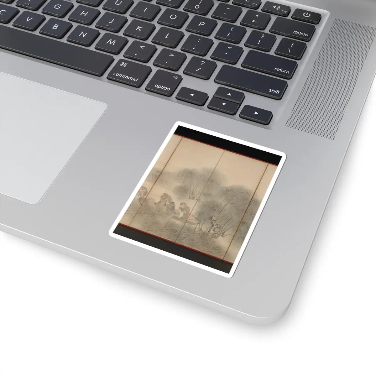 Matsumura Goshun - Woodcutters and Fishermen - ca. 1790–95 v7 - STICKER Vinyl Kiss-Cut Decal