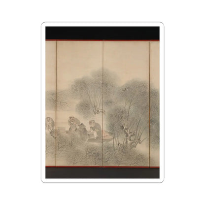 Matsumura Goshun - Woodcutters and Fishermen - ca. 1790–95 v7 - STICKER Vinyl Kiss-Cut Decal