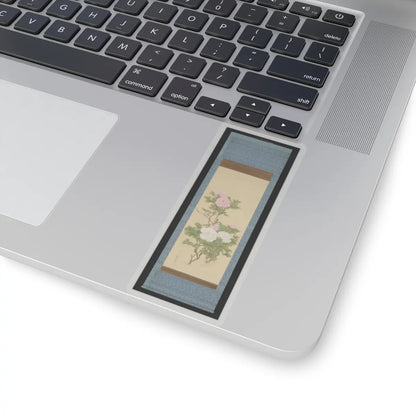 Matsumura Keibun - Tree Peonies and Chinese Poem on Peonies - ca. 1830s v6 - STICKER Vinyl Kiss-Cut Decal