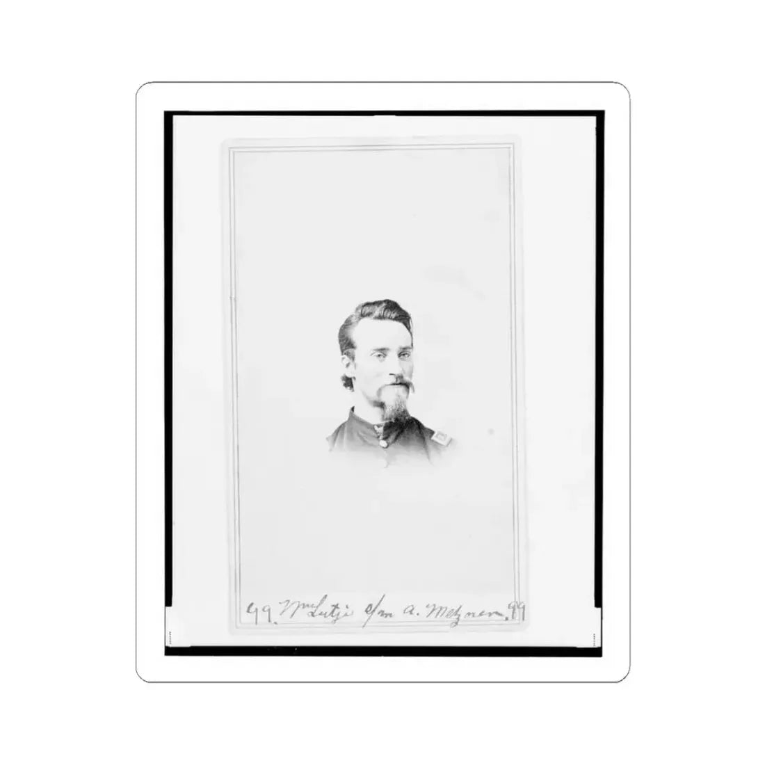 Matthew T. Lutz, Bust Portrait, Facing Front (U.S. Civil War) STICKER Vinyl Kiss-Cut Decal 3 Inch White - The Sticker Space