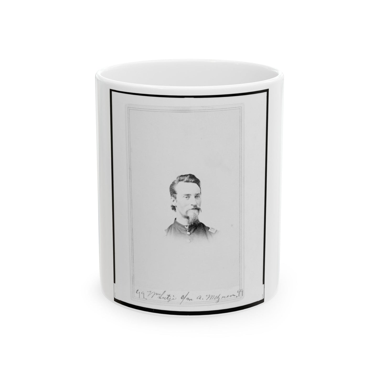 Matthew T. Lutz, Bust Portrait, Facing Front (U.S. Civil War) White Coffee Mug-11oz-The Sticker Space