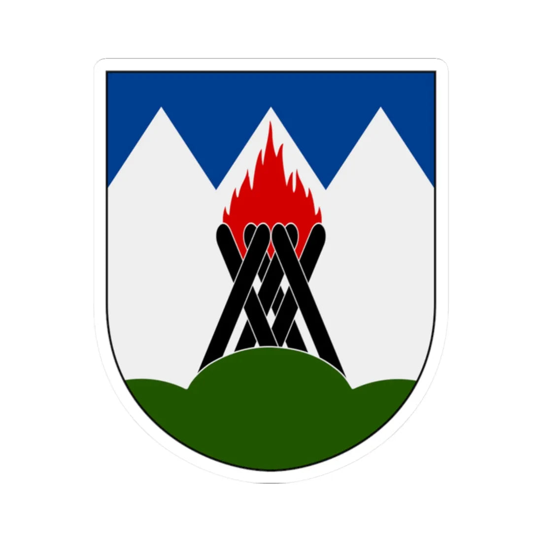 Mattmar vapen (Sweden) (Coat of Arms) STICKER Vinyl Kiss-Cut Decal 2 Inch White - The Sticker Space