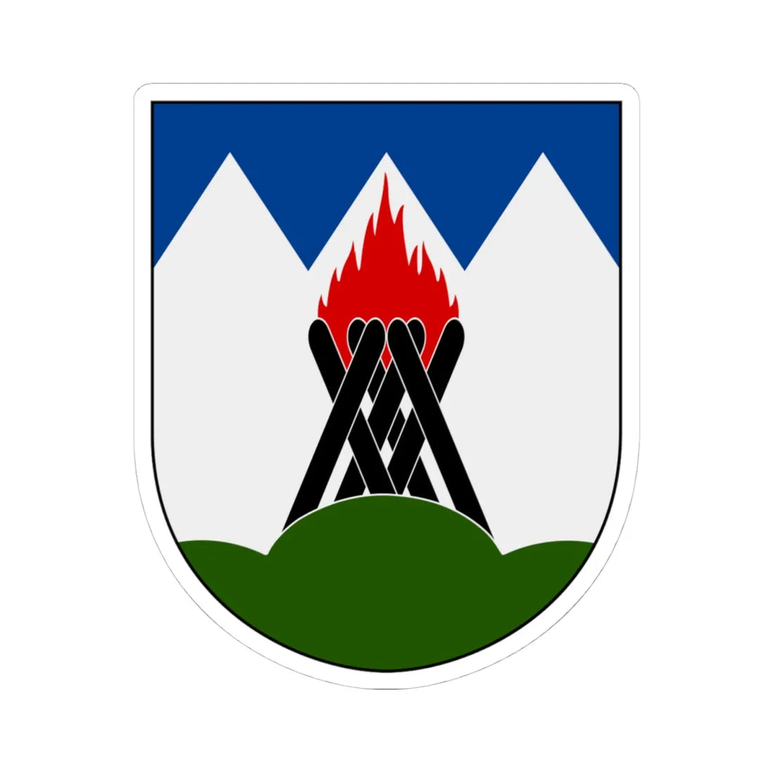 Mattmar vapen (Sweden) (Coat of Arms) STICKER Vinyl Kiss-Cut Decal 4 Inch White - The Sticker Space