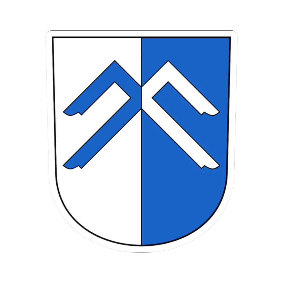 Matzendorf-blazon (Switzerland) (Coat of Arms) STICKER Vinyl Kiss-Cut Decal 2 Inch White - The Sticker Space