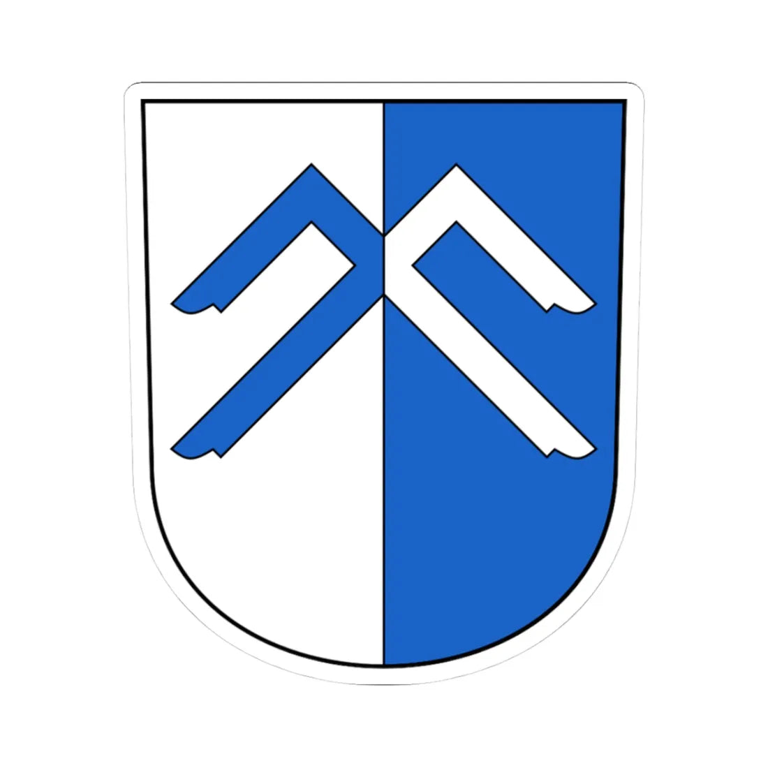 Matzendorf-blazon (Switzerland) (Coat of Arms) STICKER Vinyl Kiss-Cut Decal 3 Inch White - The Sticker Space