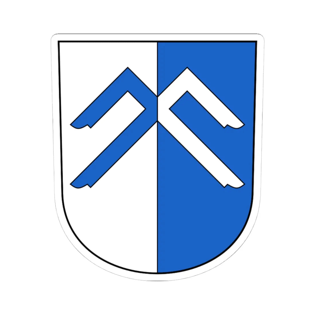 Matzendorf-blazon (Switzerland) (Coat of Arms) STICKER Vinyl Kiss-Cut Decal 4 Inch White - The Sticker Space