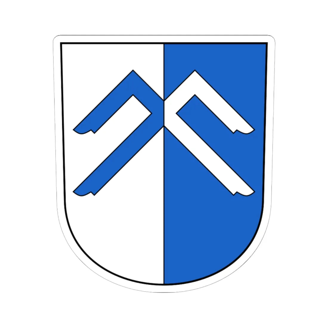 Matzendorf-blazon (Switzerland) (Coat of Arms) STICKER Vinyl Kiss-Cut Decal 6 Inch White - The Sticker Space