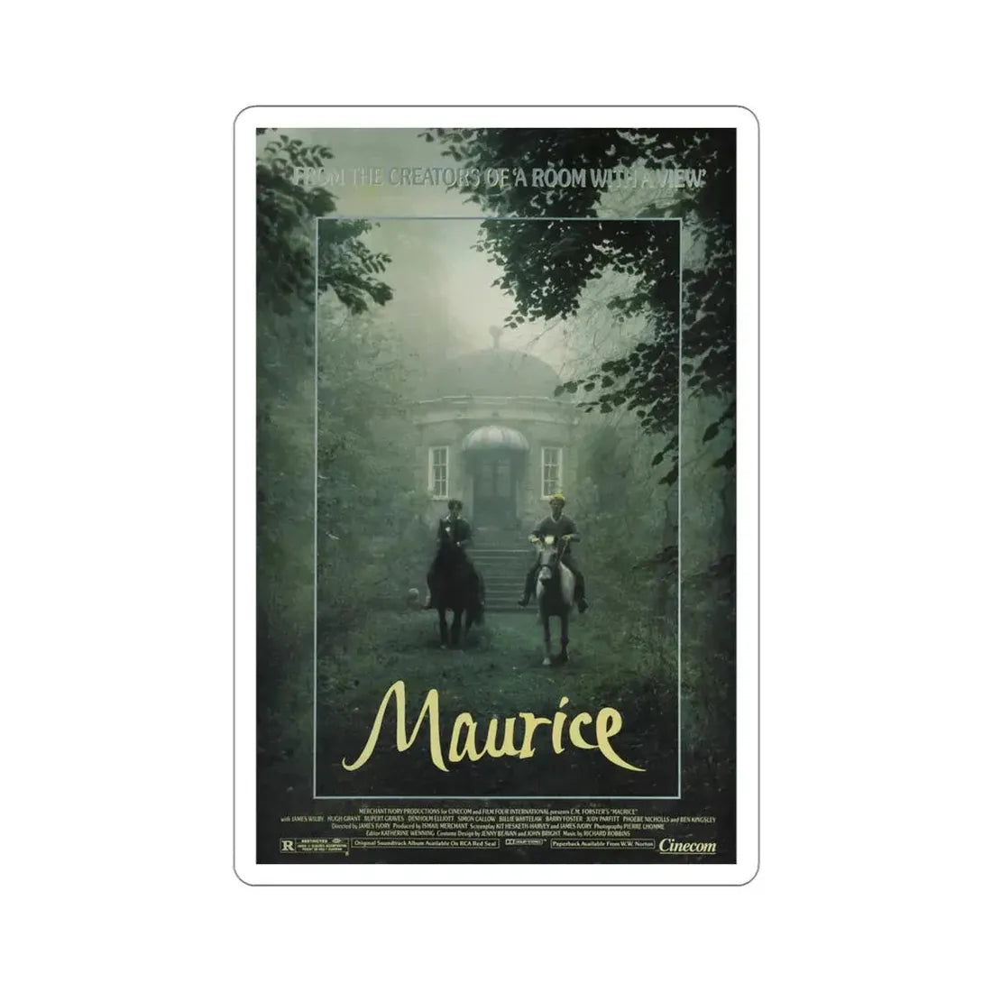 Maurice 1987 Movie Poster STICKER Vinyl Die-Cut Decal 4 Inch - The Sticker Space
