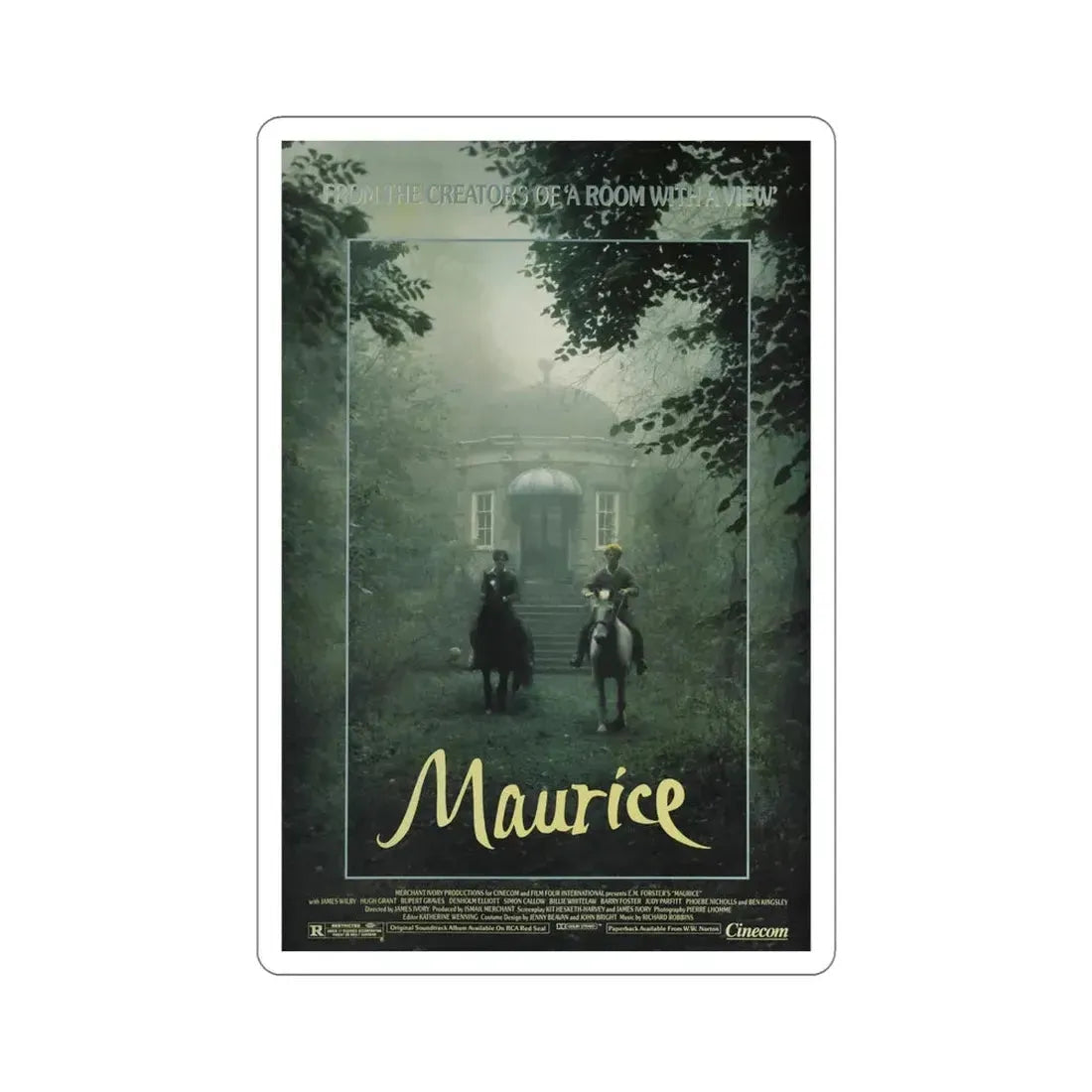Maurice 1987 Movie Poster STICKER Vinyl Die-Cut Decal - The Sticker Space