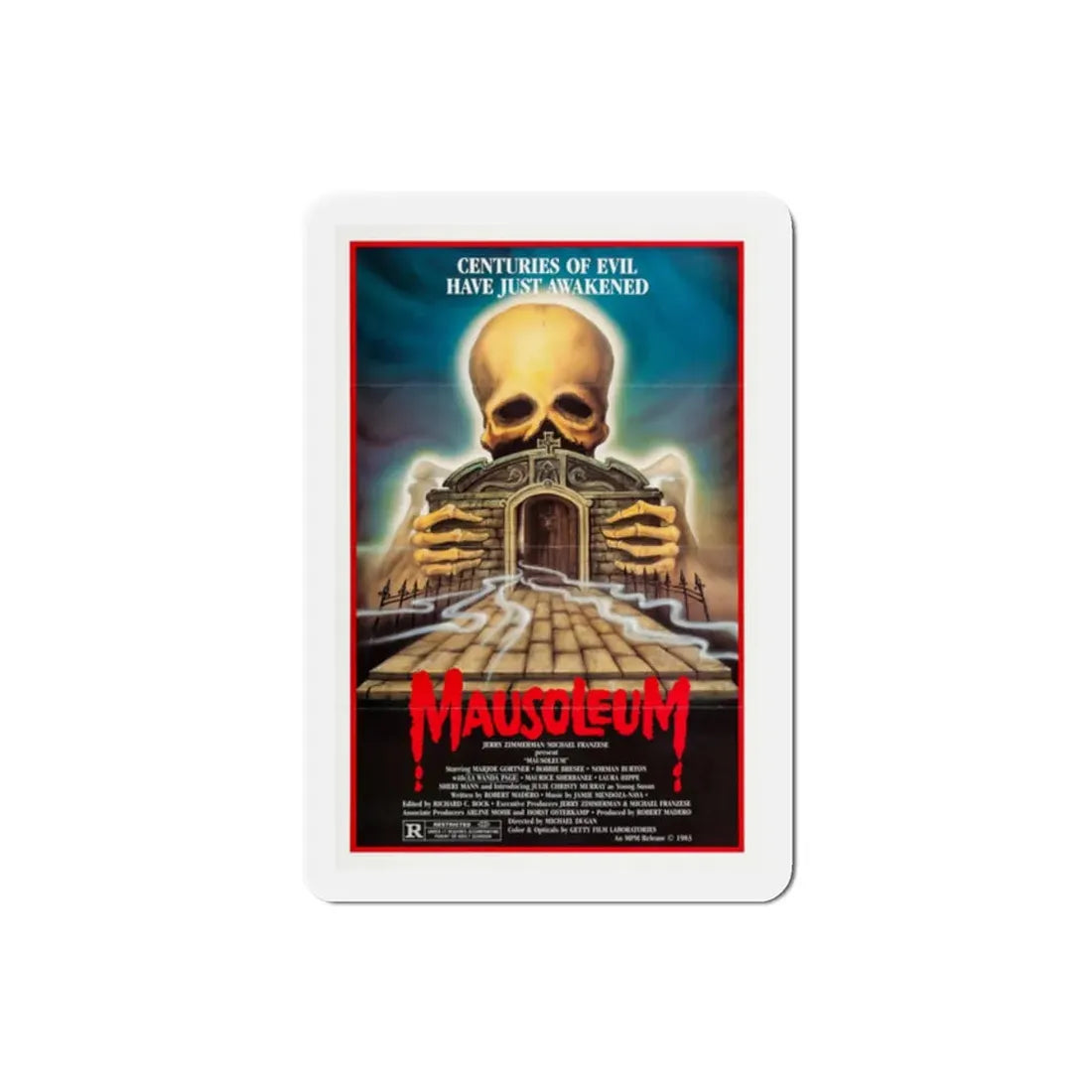 Mausoleum 1983 Movie Poster Refrigerator Magnet - The Sticker Space