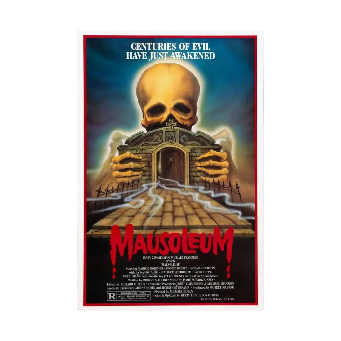 MAUSOLEUM 1983 - Paper Movie Poster - The Sticker Space