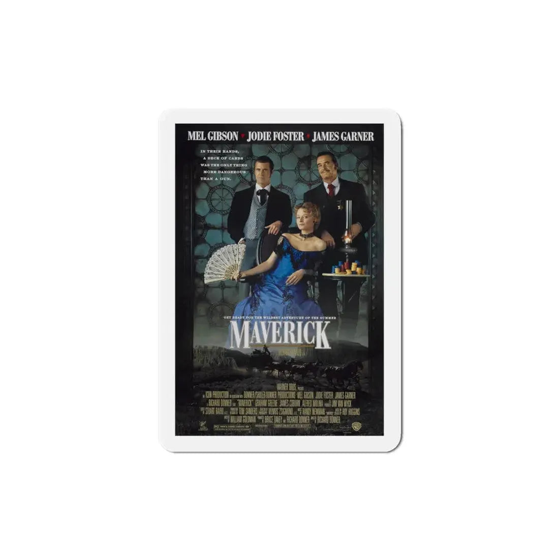Maverick 1994 Movie Poster Refrigerator Magnet 4 Inch - The Sticker Space