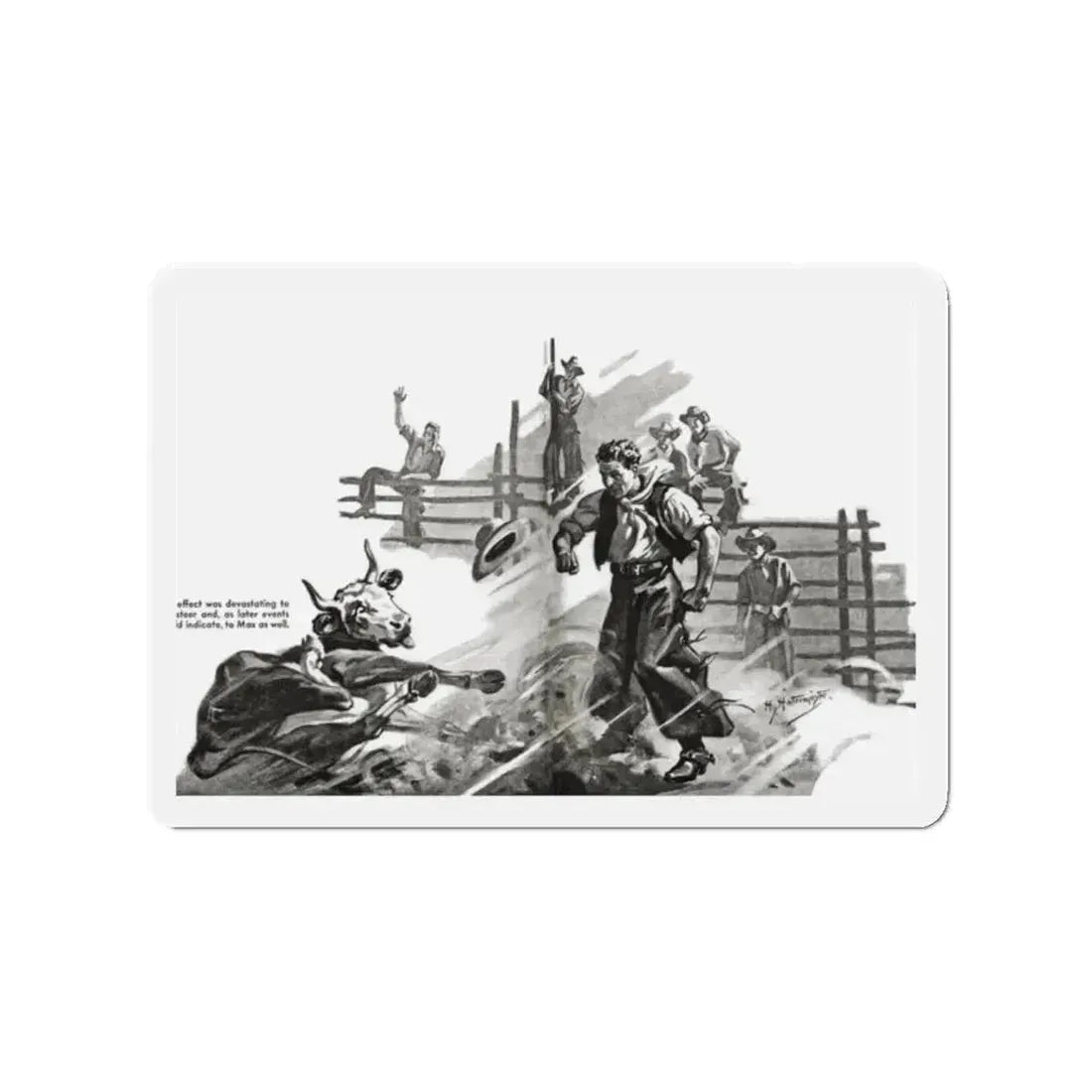 Max Baer and the Lust To Kill, Liberty, May 7, 1938 (Magazine Illustration) Refrigerator Magnet 2 Inch - The Sticker Space