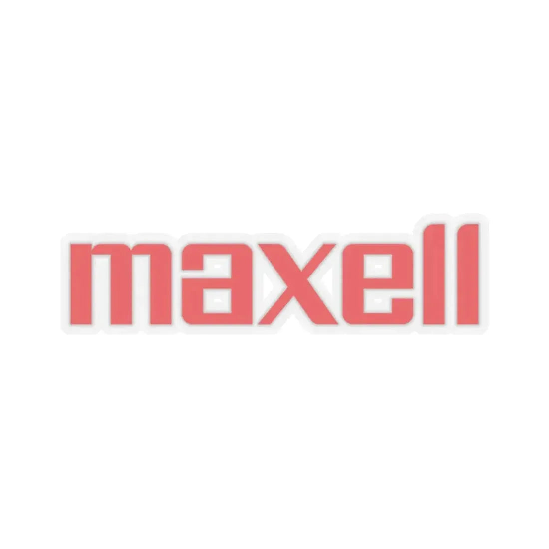 Maxell (Hitachi Maxell Ltd.) (Logo) STICKER Vinyl Kiss-Cut Decal 3 Inch Transparent - The Sticker Space