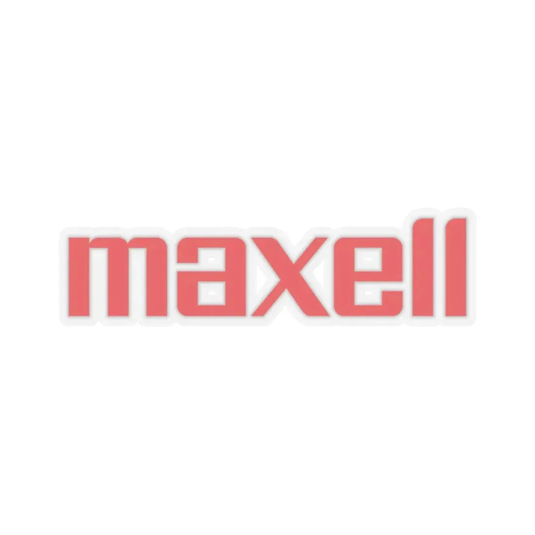 Maxell (Hitachi Maxell Ltd.) (Logo) STICKER Vinyl Kiss-Cut Decal 4 Inch Transparent - The Sticker Space