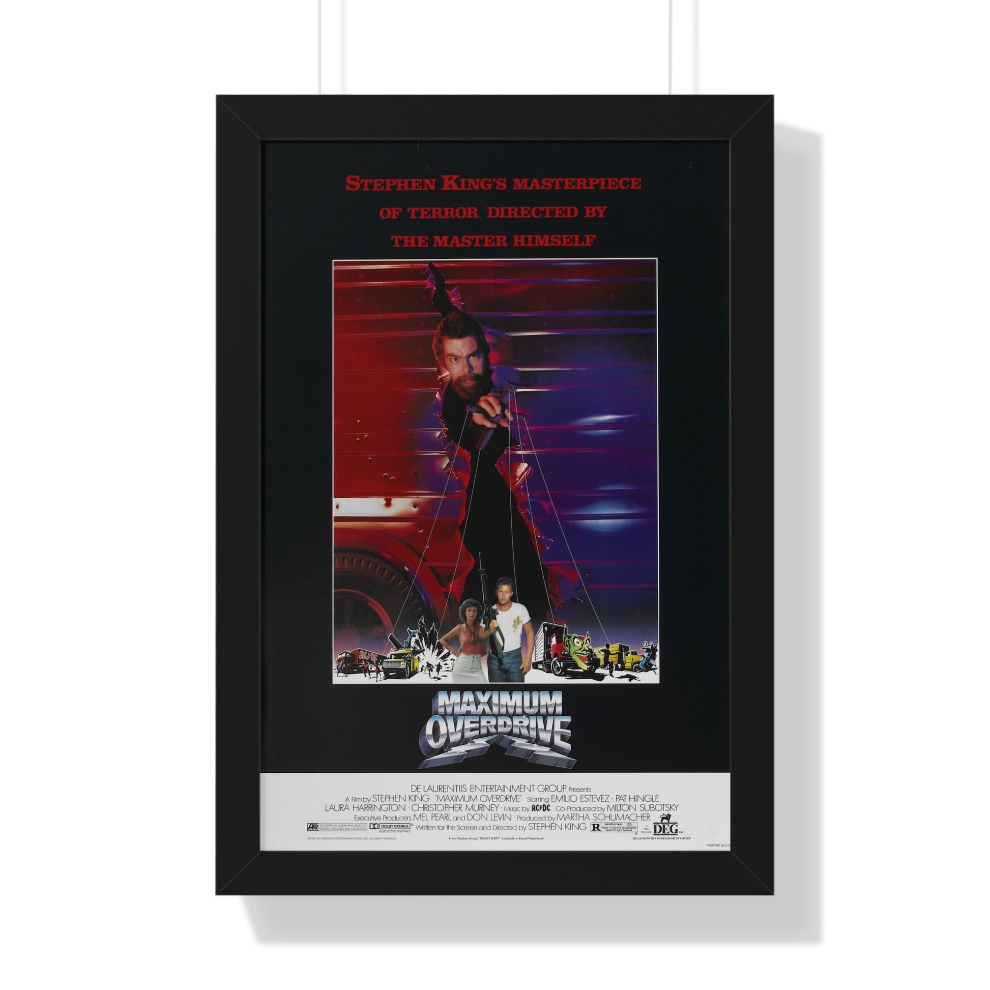 MAXIMUM OVERDRIVE 1986 - Framed Movie Poster-16″ x 24″-The Sticker Space