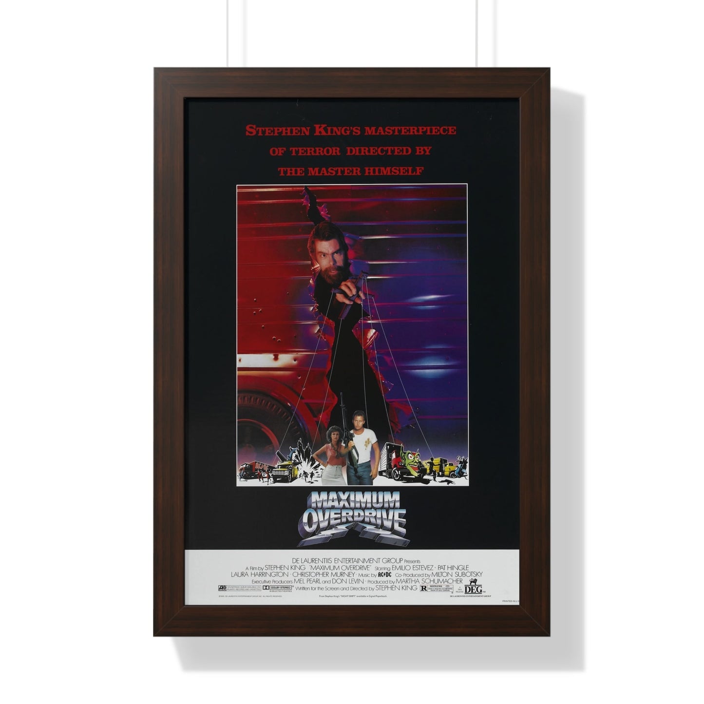 MAXIMUM OVERDRIVE 1986 - Framed Movie Poster-16″ x 24″-The Sticker Space