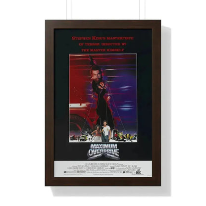 MAXIMUM OVERDRIVE 1986 - Framed Movie Poster 16″ x 24″ Walnut - The Sticker Space