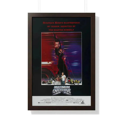 MAXIMUM OVERDRIVE 1986 - Framed Movie Poster 20" x 30" Walnut - The Sticker Space