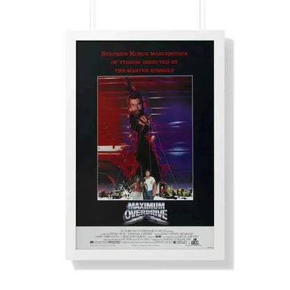 MAXIMUM OVERDRIVE 1986 - Framed Movie Poster 20" x 30" White - The Sticker Space