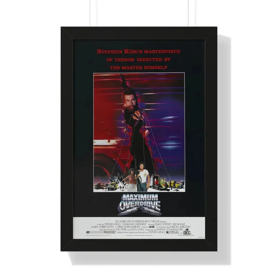 MAXIMUM OVERDRIVE 1986 - Framed Movie Poster - The Sticker Space