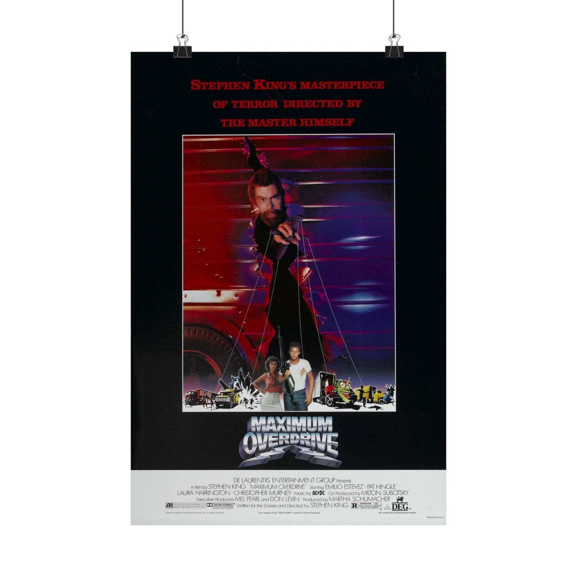 MAXIMUM OVERDRIVE 1986 - Paper Movie Poster-12″ x 18″-The Sticker Space