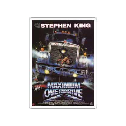 MAXIMUM OVERDRIVE (FRENCH) 1986 Movie Poster STICKER Vinyl Die-Cut Decal-2 Inch-The Sticker Space