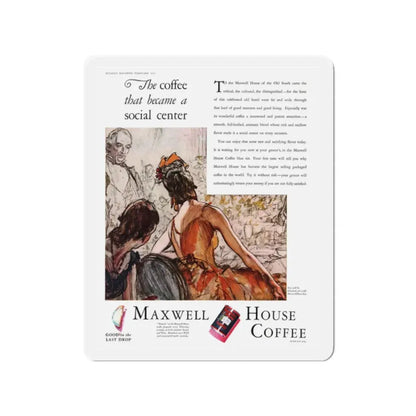 Maxwell House Coffee ad, McCall's, February 1930 (Magazine Illustration) Refrigerator Magnet - The Sticker Space