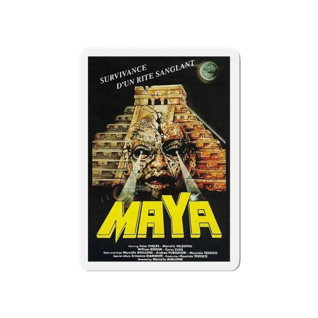 MAYA 1989 Movie Poster - Refrigerator Magnet 3 Inch Die-Cut - The Sticker Space