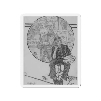 Maybe Someday, The Saturday Evening Post cover competition, final study, circa 1972 (Magazine Illustration) Refrigerator Magnet - The Sticker Space