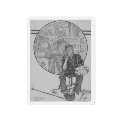 Maybe Someday, The Saturday Evening Post cover competition, final study, circa 1972 (Magazine Illustration) Refrigerator Magnet - The Sticker Space