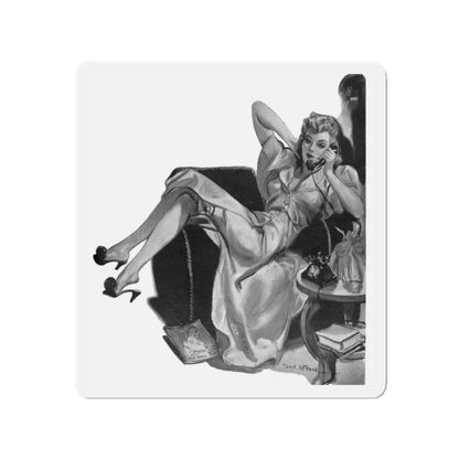 Mayfair Melody by Peter Cheyney, Britannia and Eve, 1939 (Magazine Illustration) Refrigerator Magnet-2" x 2"-The Sticker Space