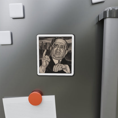 Mayor Fiorello LaGuardia (Magazine Illustration) Refrigerator Magnet-The Sticker Space