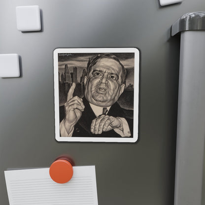 Mayor Fiorello LaGuardia (Magazine Illustration) Refrigerator Magnet-The Sticker Space