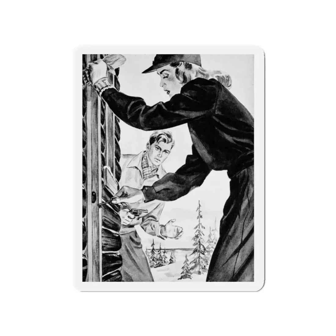 Mayor Martin's Daughter, Calling All Girls, January 1946 (Magazine Illustration) Refrigerator Magnet - The Sticker Space