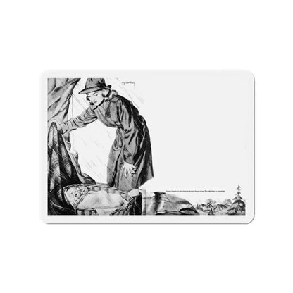 Mayor Martin's Daughter, Calling All Girls, March 1947 (Magazine Illustration) Refrigerator Magnet 3 Inch - The Sticker Space