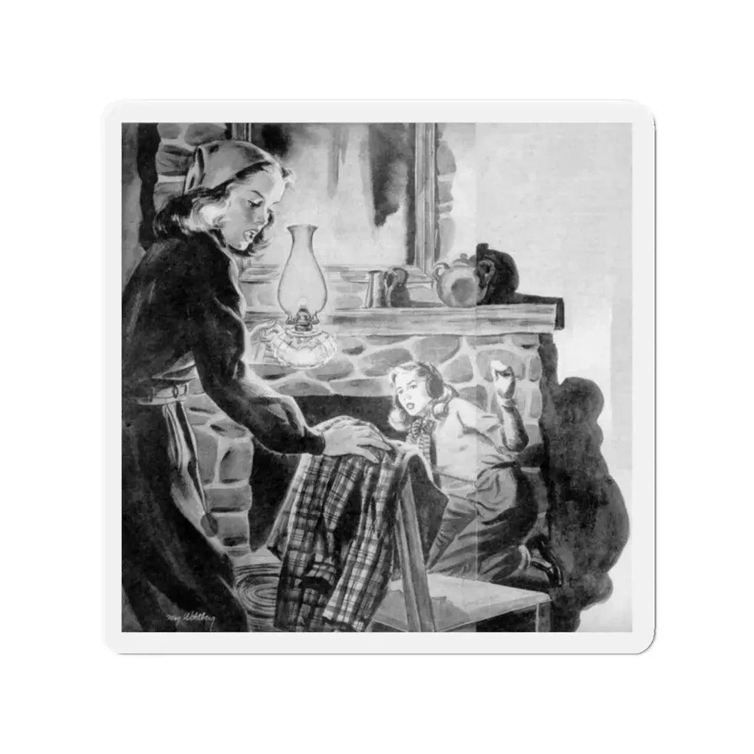 Mayor Martins' Daughter, Calling All Girls, January 1947 (Magazine Illustration) Refrigerator Magnet - The Sticker Space