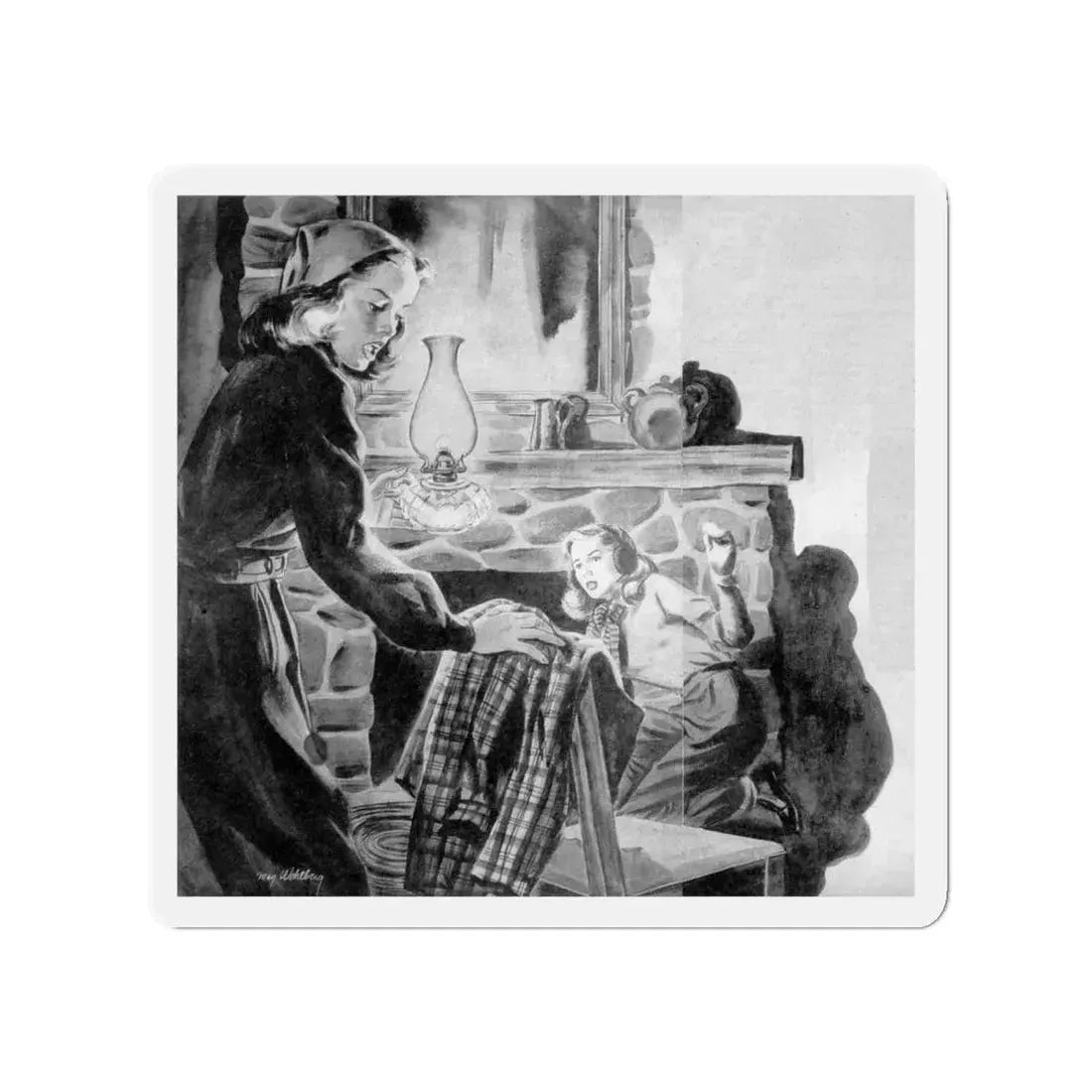 Mayor Martins' Daughter, Calling All Girls, January 1947 (Magazine Illustration) Refrigerator Magnet - The Sticker Space