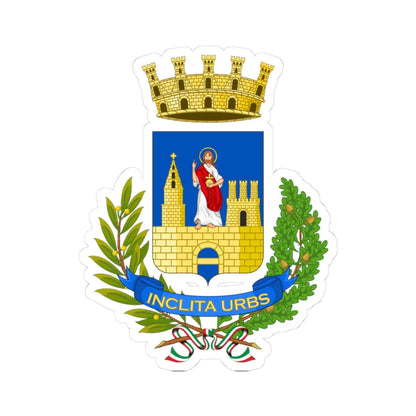 Mazara del Vallo-Stemma (Italy) (Coat of Arms) STICKER Vinyl Kiss-Cut Decal 3 Inch White - The Sticker Space